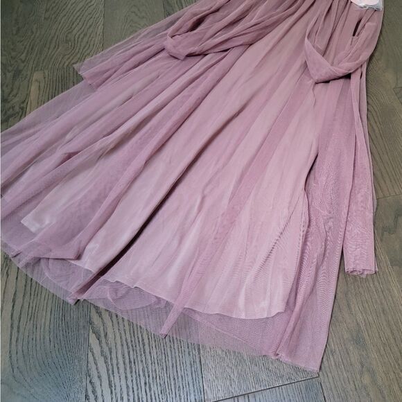 🆕️ Birdy Grey Christina Convertible Sleeve Tulle Bridesmaid Dress Sandy Mauve - Picture 6 of 14